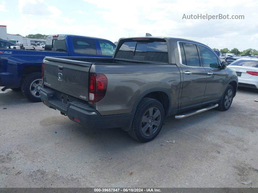 2020 Honda Ridgeline Rtl-e Brown vin: 5FPYK3F76LB002013