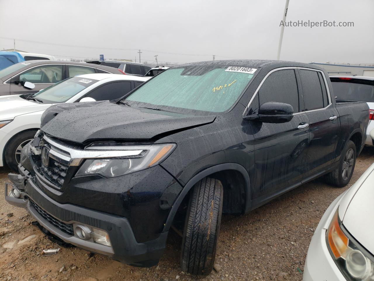 2020 Honda Ridgeline Rtl Черный vin: 5FPYK3F77LB015594