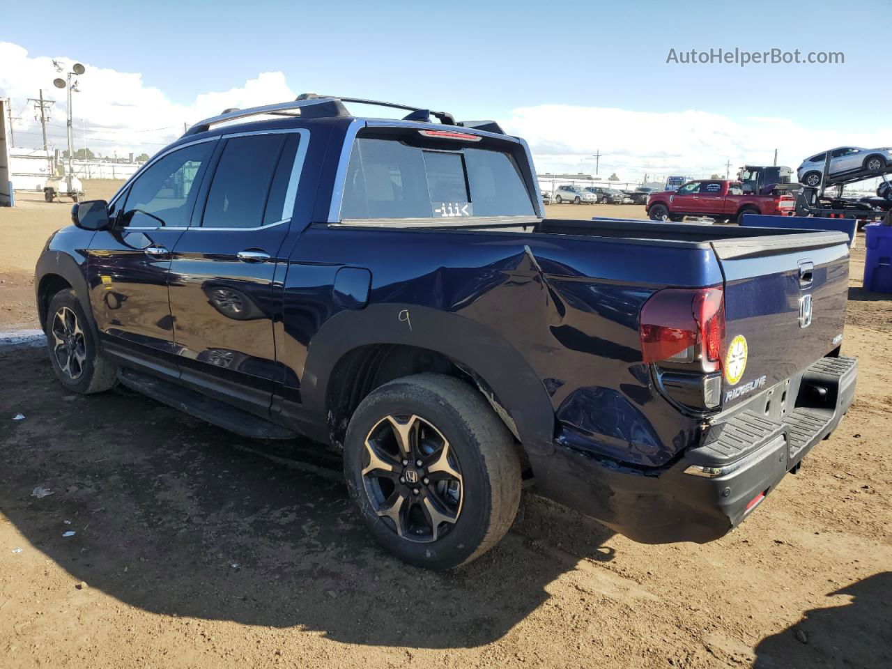 2020 Honda Ridgeline Rtl Синий vin: 5FPYK3F78LB009089