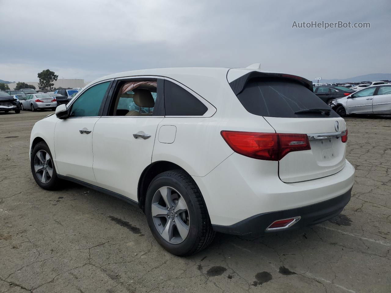 2016 Acura Mdx  White vin: 5FRYD3H22GB012854