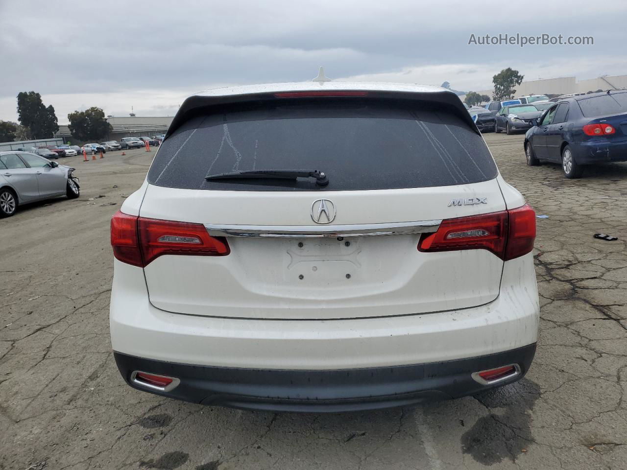 2016 Acura Mdx  White vin: 5FRYD3H22GB012854