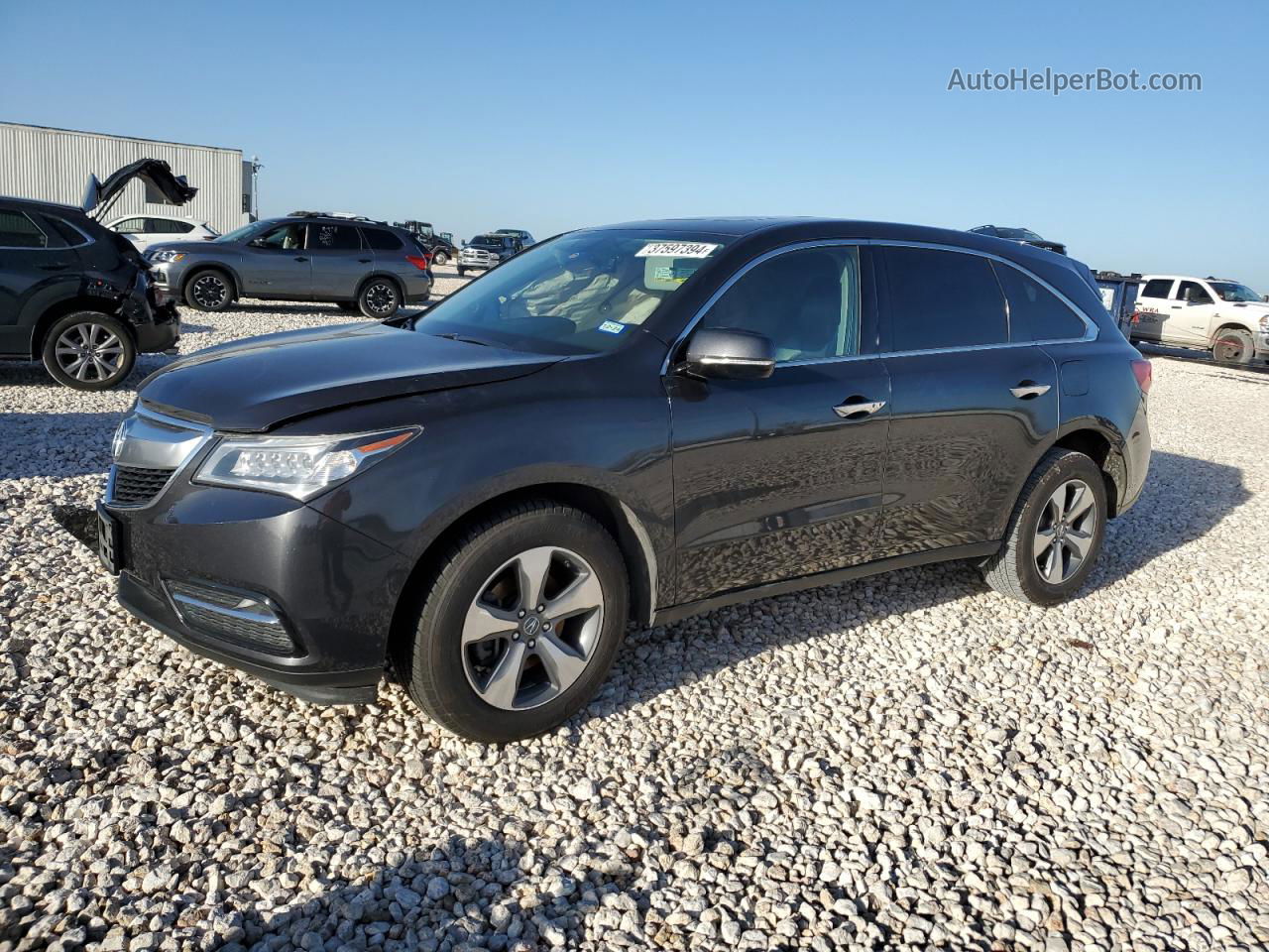 2016 Acura Mdx  Угольный vin: 5FRYD3H23GB005668