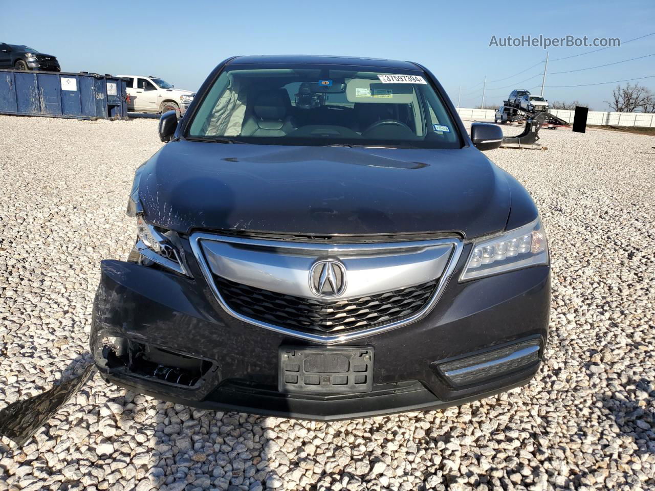 2016 Acura Mdx  Угольный vin: 5FRYD3H23GB005668