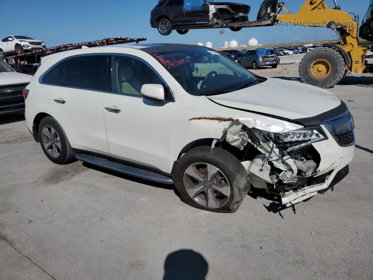 2016 Acura Mdx  White vin: 5FRYD3H24GB006280