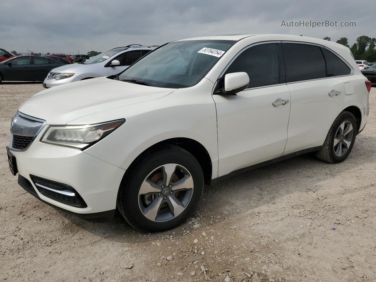 2016 Acura Mdx White vin: 5FRYD3H24GB019479