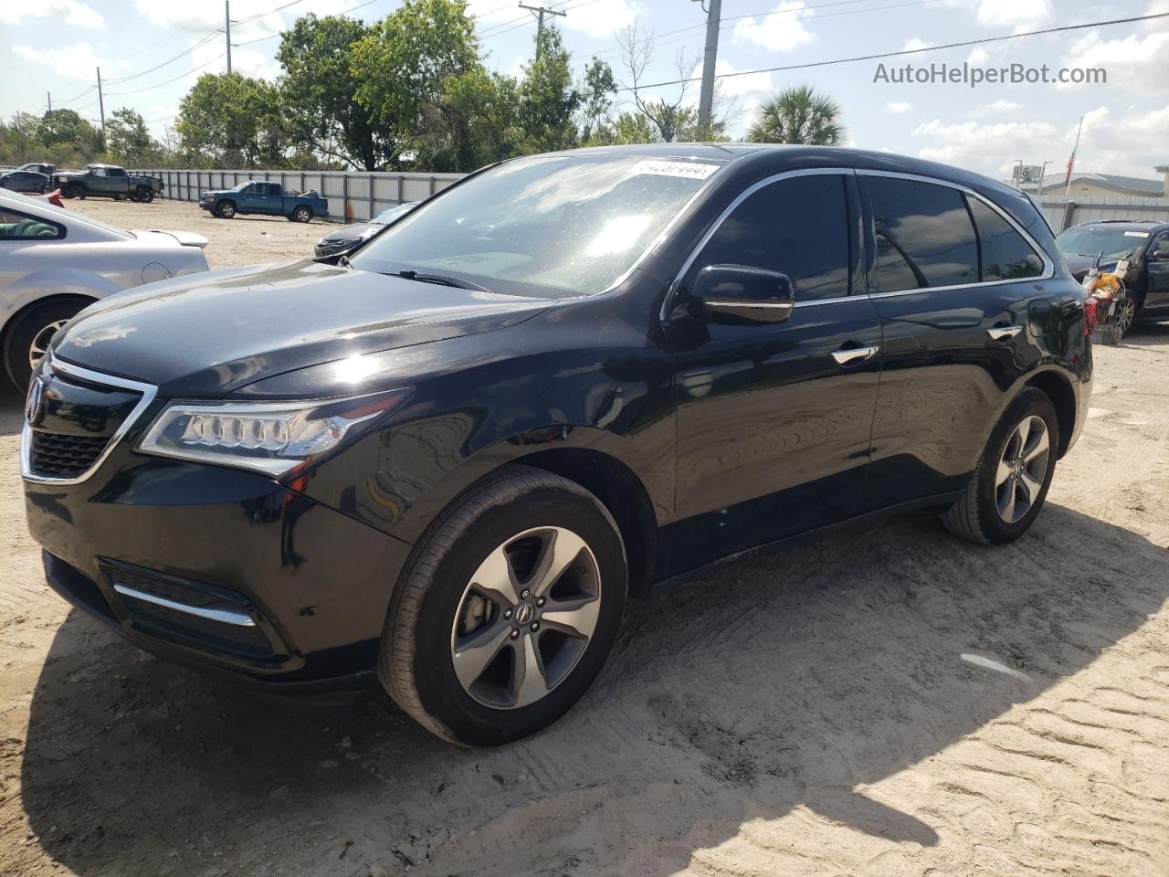 2016 Acura Mdx  Черный vin: 5FRYD3H25GB008426