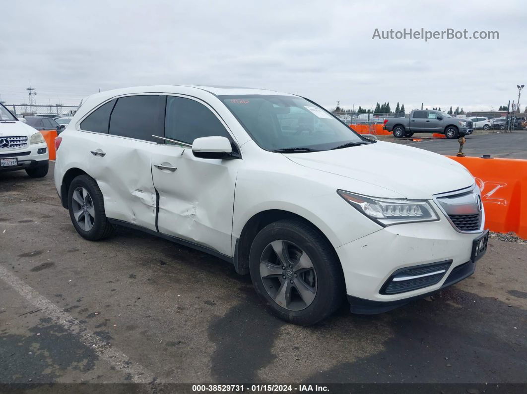 2016 Acura Mdx Acurawatch Plus Package Белый vin: 5FRYD3H27GB006127