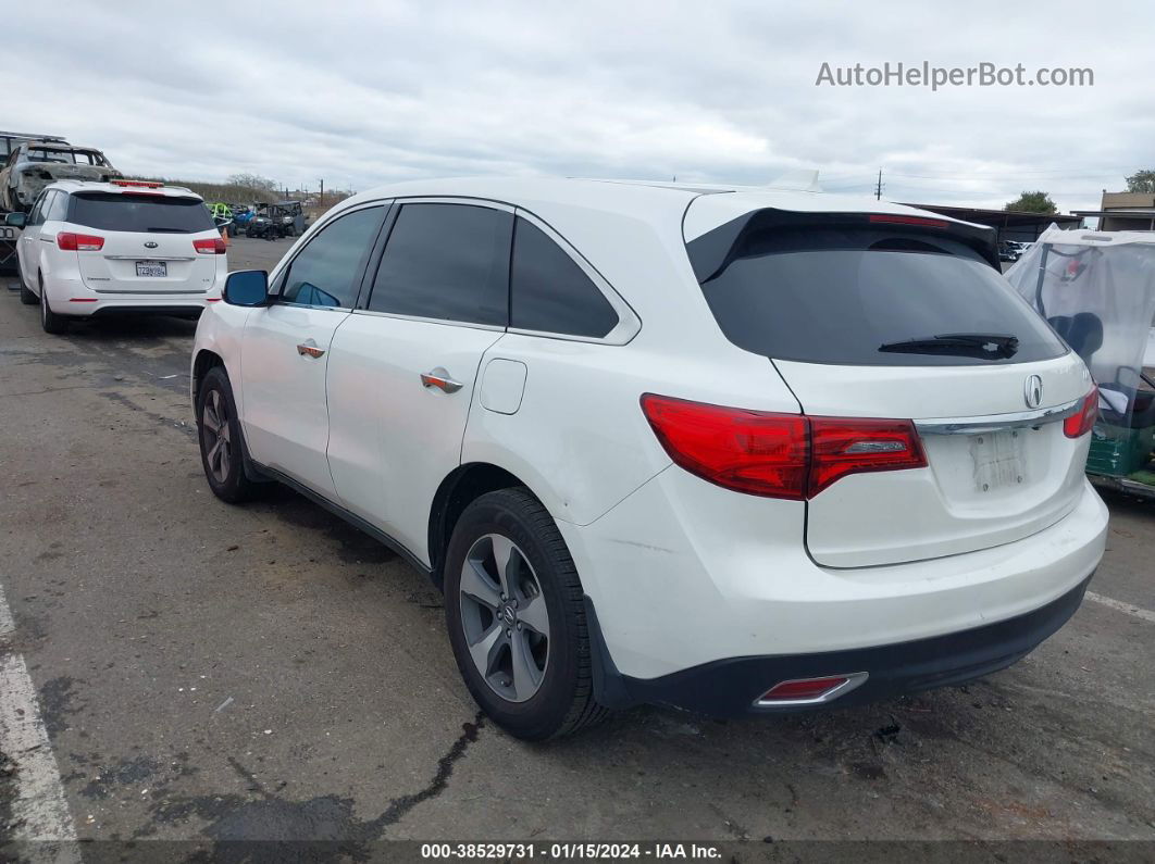 2016 Acura Mdx Acurawatch Plus Package White vin: 5FRYD3H27GB006127