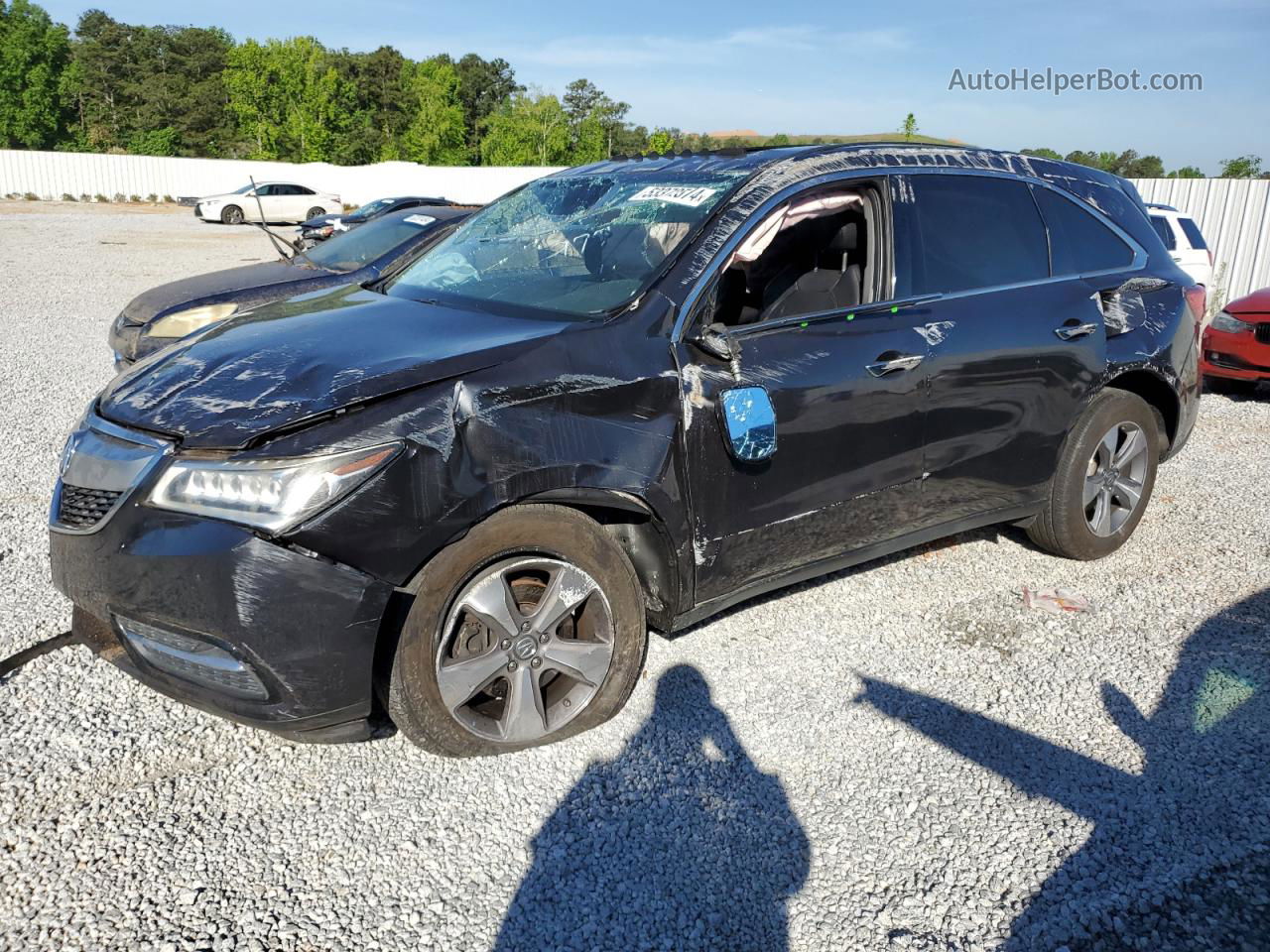 2016 Acura Mdx  Gray vin: 5FRYD3H27GB019797