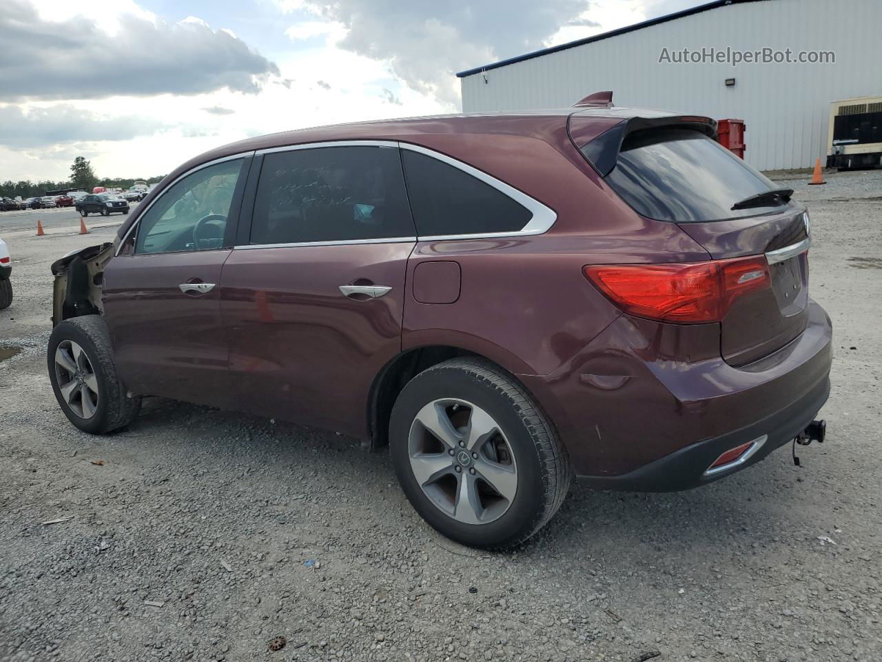 2016 Acura Mdx  Бордовый vin: 5FRYD3H28GB010834