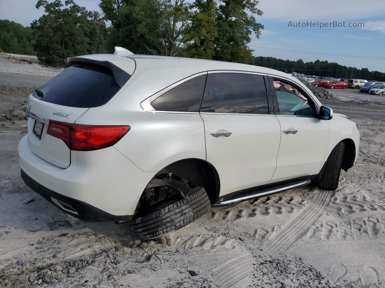 2016 Acura Mdx  White vin: 5FRYD3H29GB003536