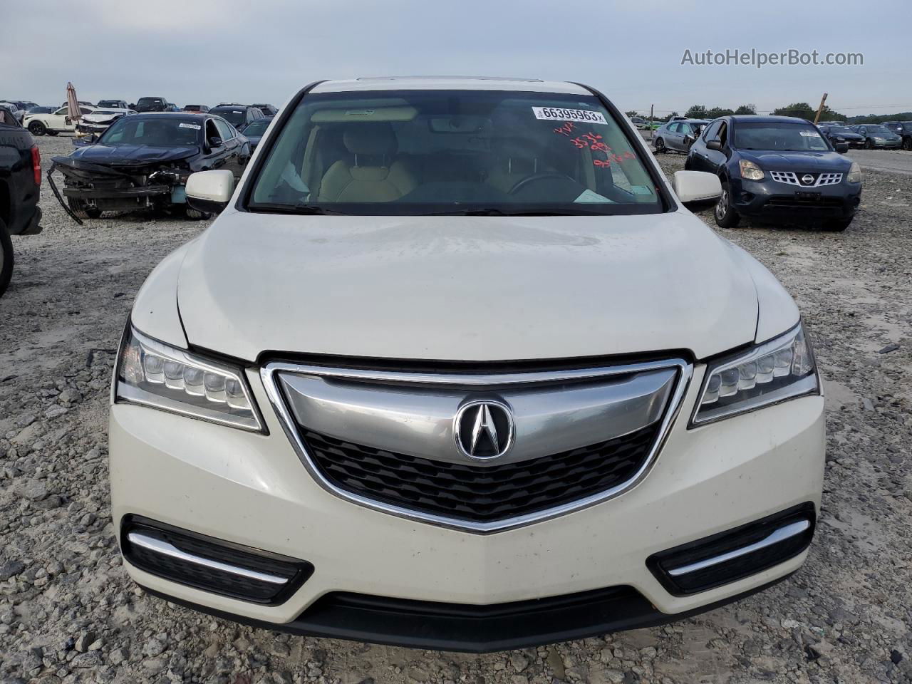 2016 Acura Mdx  White vin: 5FRYD3H29GB003536