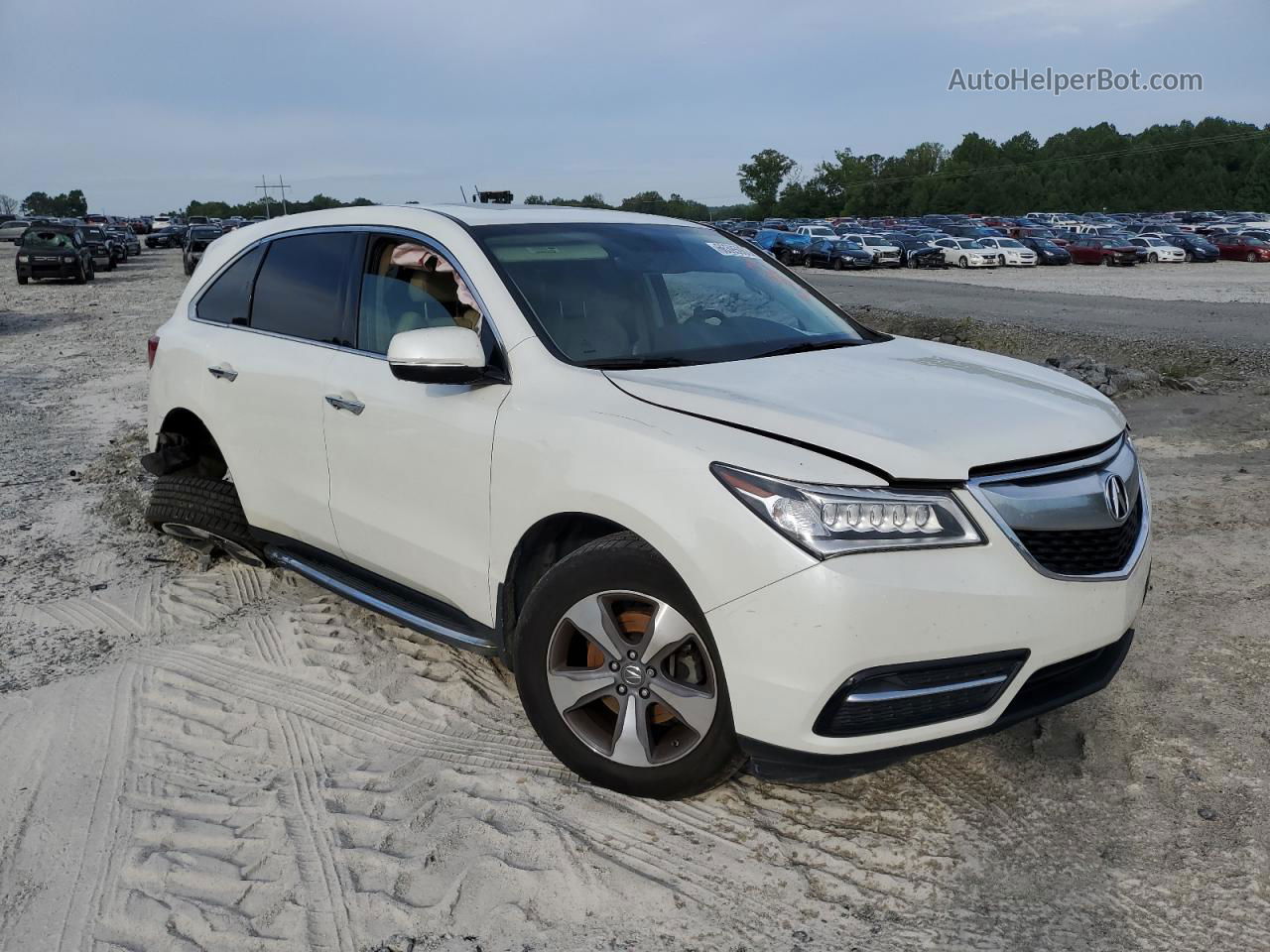 2016 Acura Mdx  Белый vin: 5FRYD3H29GB003536