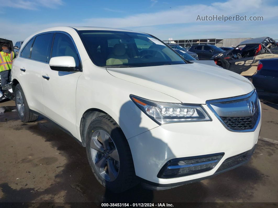 2016 Acura Mdx Acurawatch Plus Package White vin: 5FRYD3H29GB012673