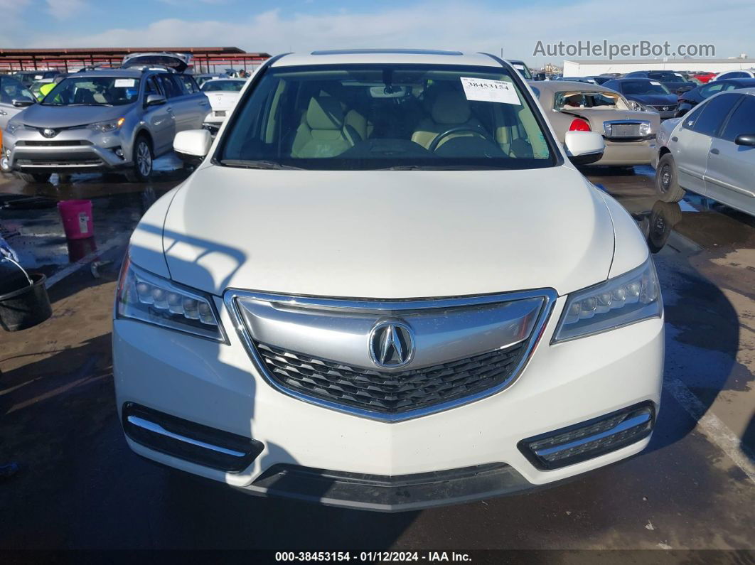 2016 Acura Mdx Acurawatch Plus Package White vin: 5FRYD3H29GB012673