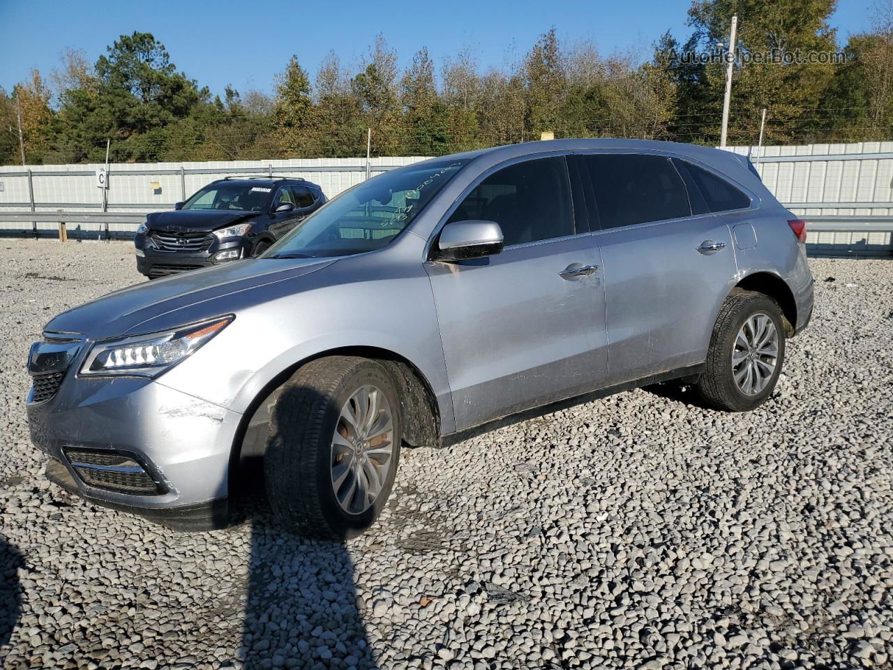 2016 Acura Mdx Technology Silver vin: 5FRYD3H40GB005693