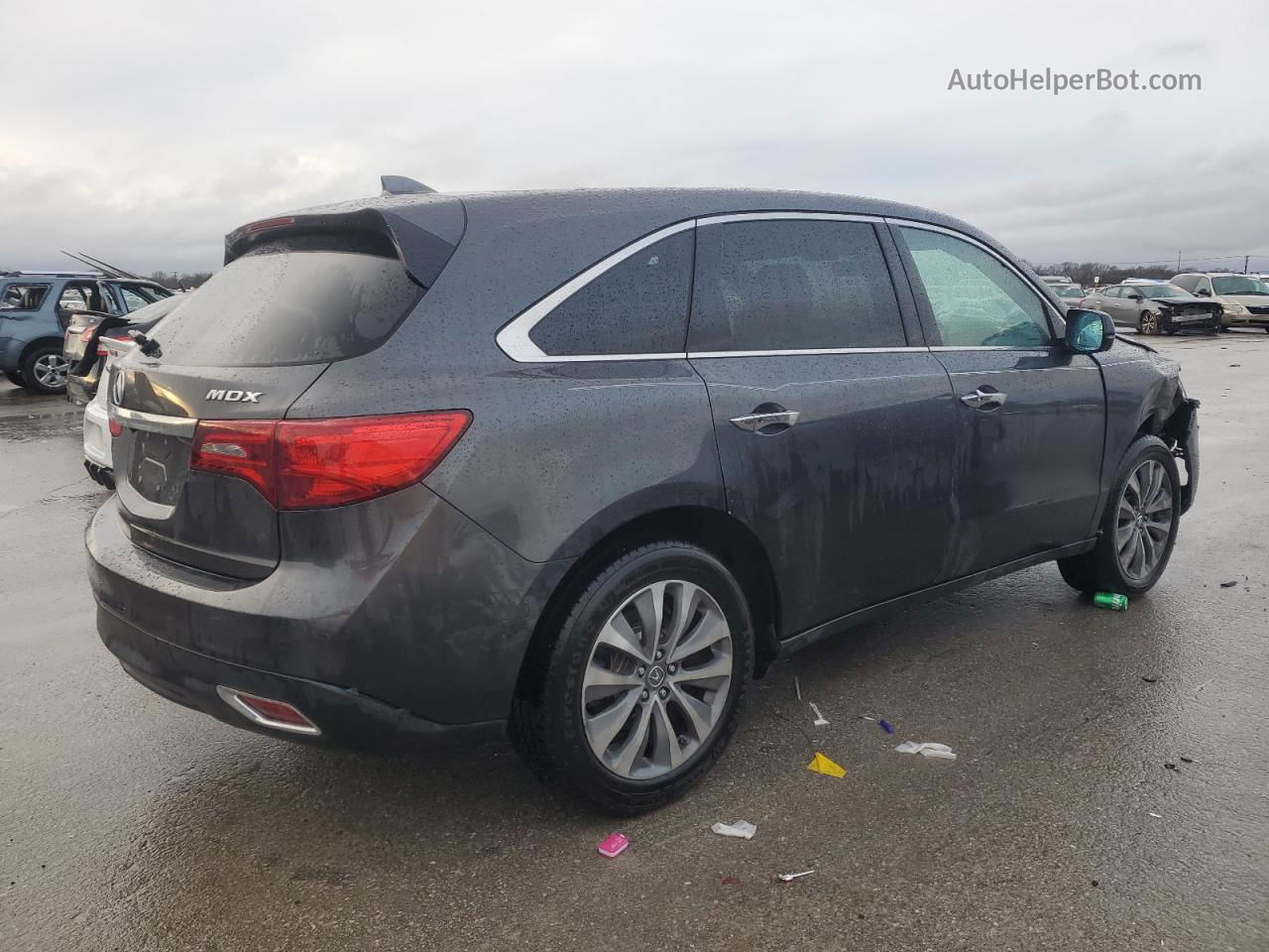 2016 Acura Mdx Technology Серый vin: 5FRYD3H40GB009470