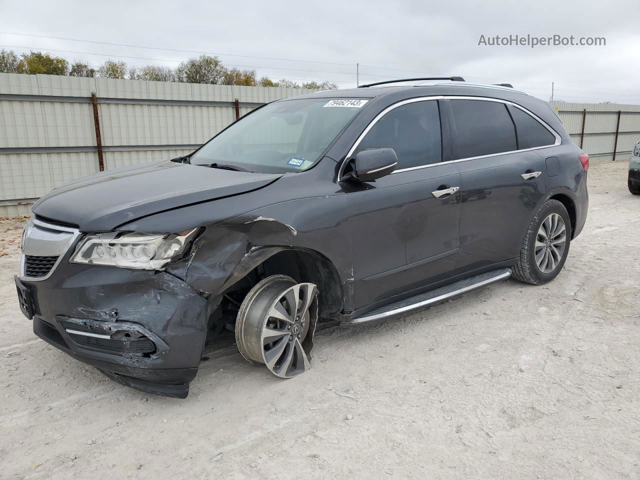 2016 Acura Mdx Technology Серый vin: 5FRYD3H41GB011485