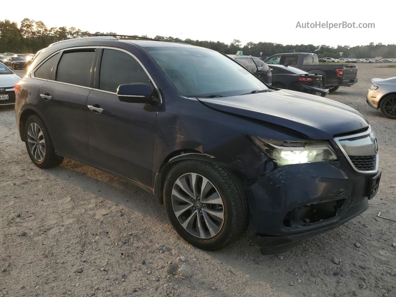 2016 Acura Mdx Technology Blue vin: 5FRYD3H41GB013303