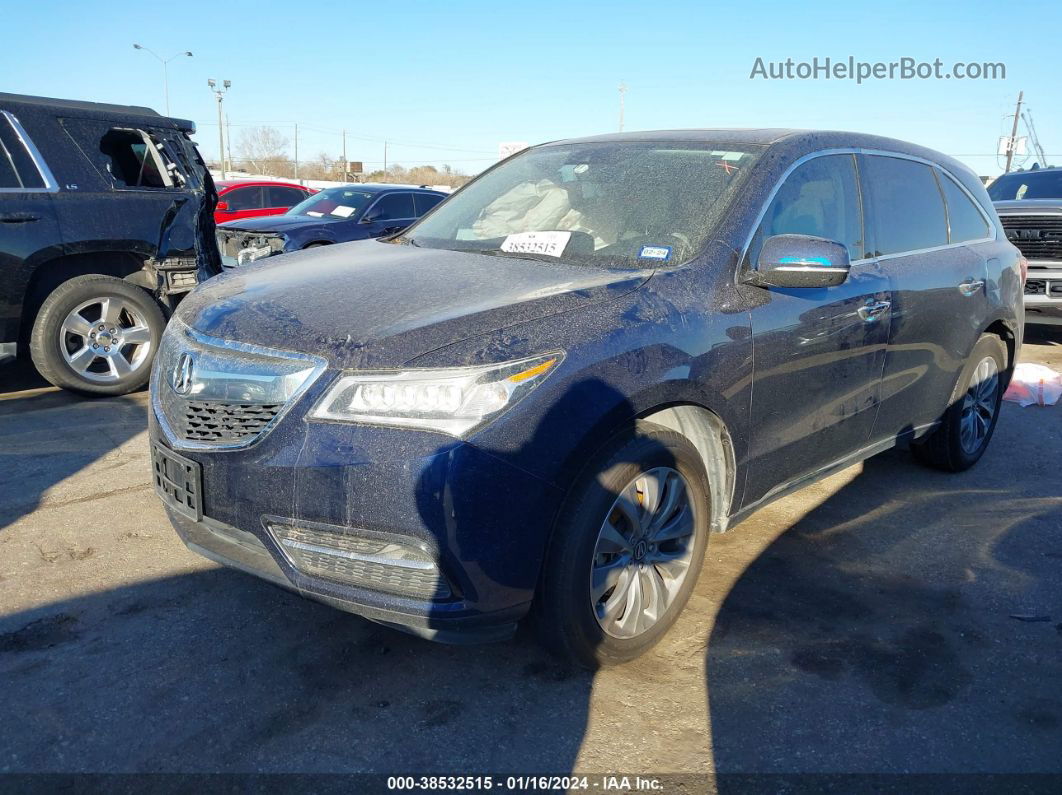 2016 Acura Mdx   Dark Blue vin: 5FRYD3H43GB010306