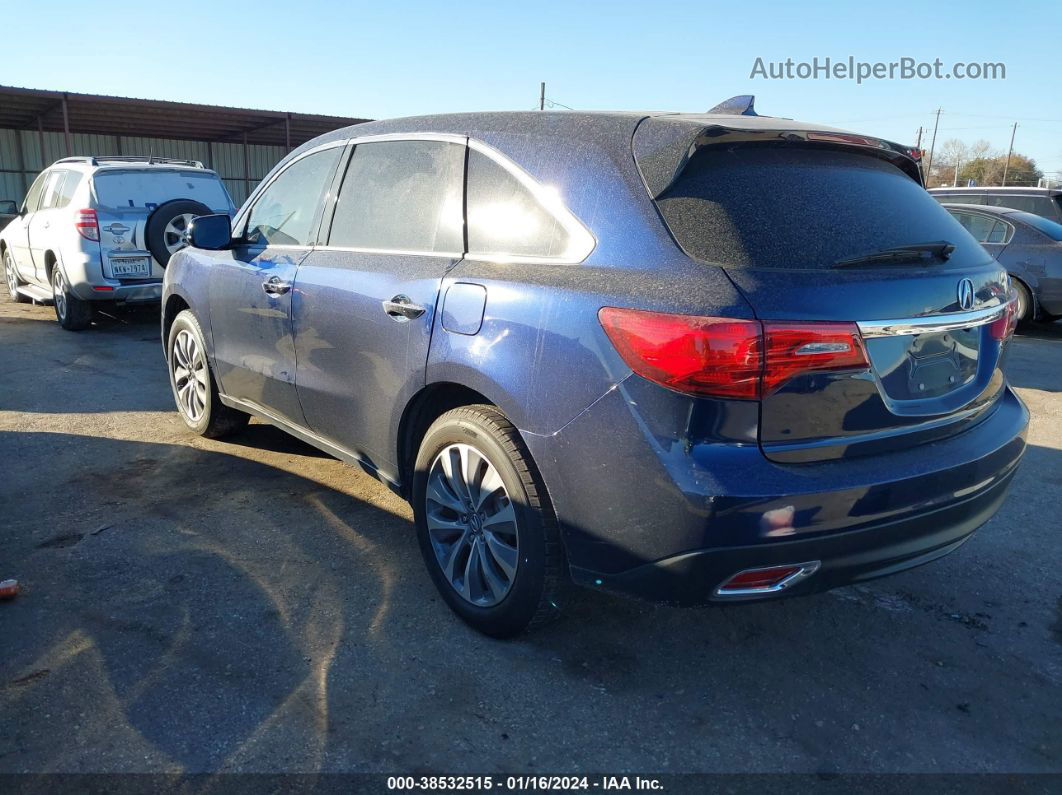 2016 Acura Mdx   Dark Blue vin: 5FRYD3H43GB010306