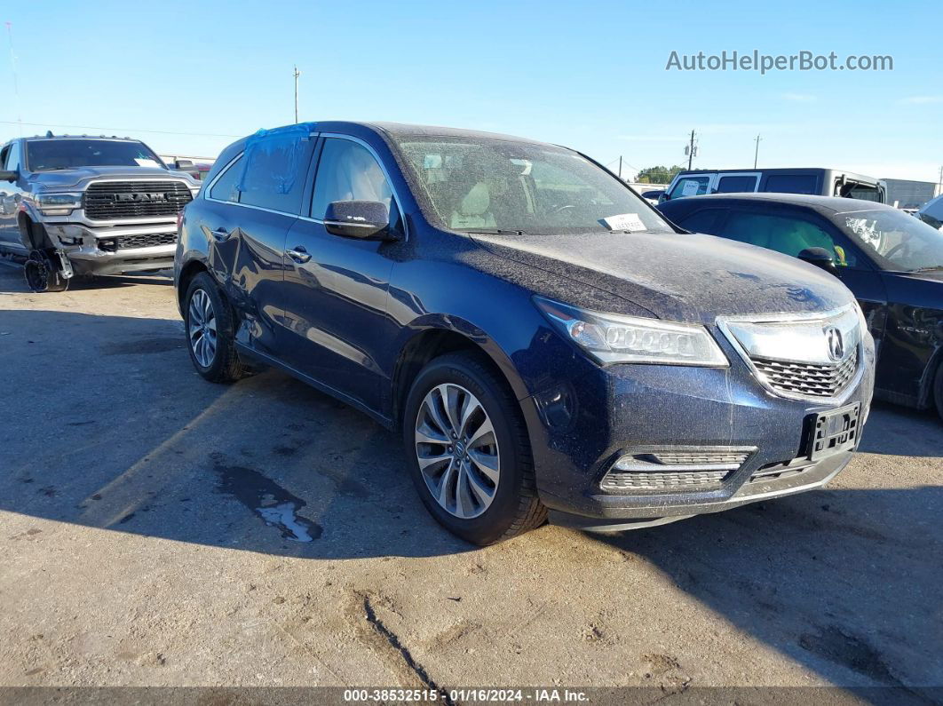 2016 Acura Mdx   Dark Blue vin: 5FRYD3H43GB010306