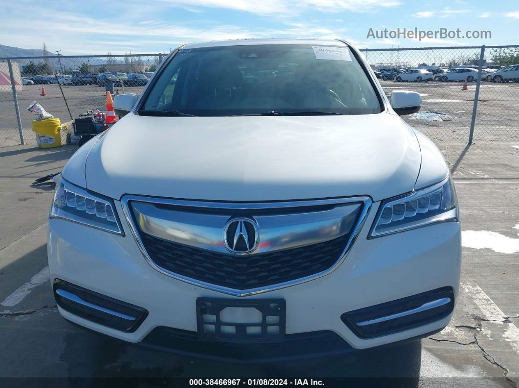 2016 Acura Mdx Technology   Acurawatch Plus Packages/technology Package Белый vin: 5FRYD3H43GB012833