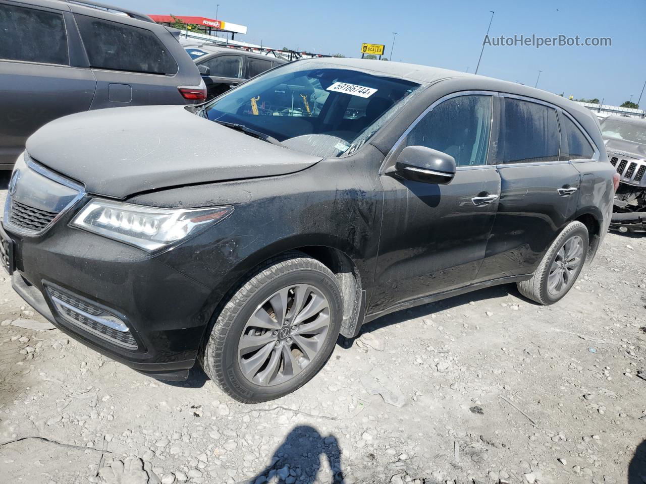 2016 Acura Mdx Technology Black vin: 5FRYD3H44GB002022