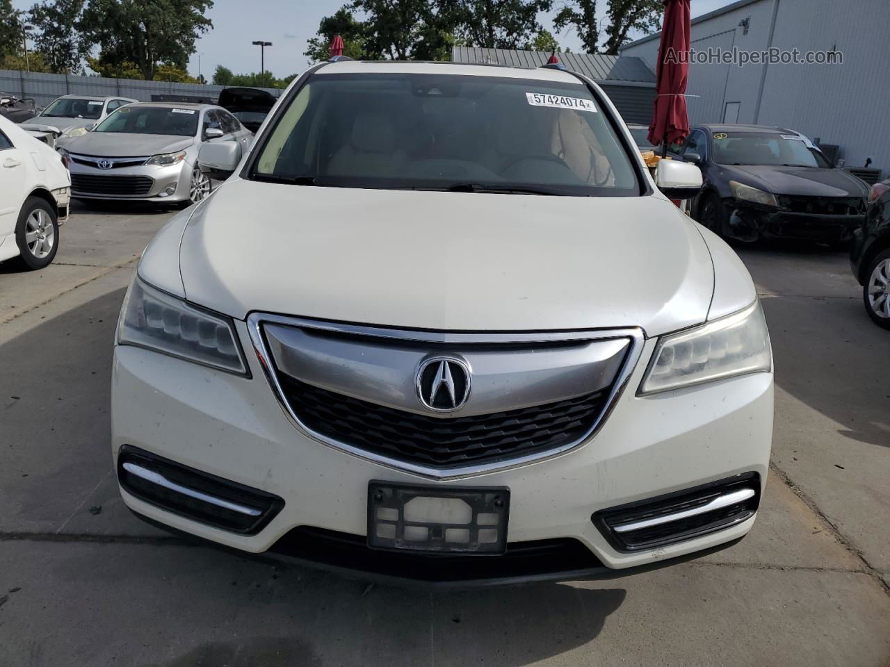 2016 Acura Mdx Technology Белый vin: 5FRYD3H44GB002408