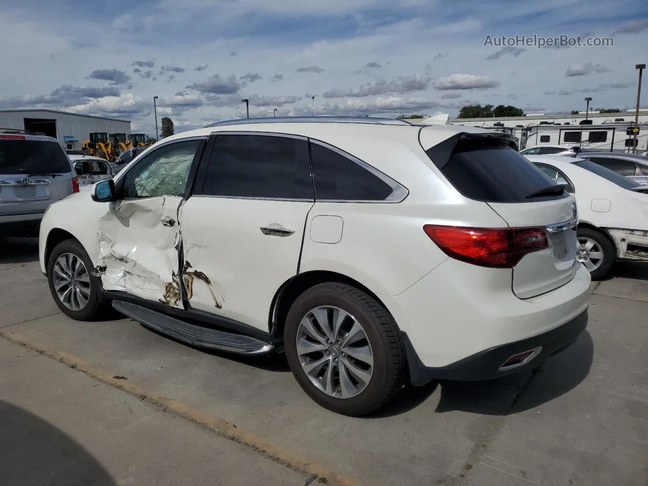 2016 Acura Mdx Technology White vin: 5FRYD3H44GB002408