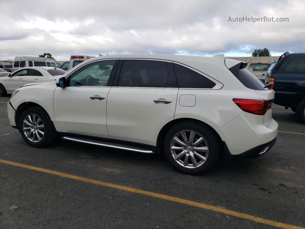 2016 Acura Mdx Technology White vin: 5FRYD3H44GB002473