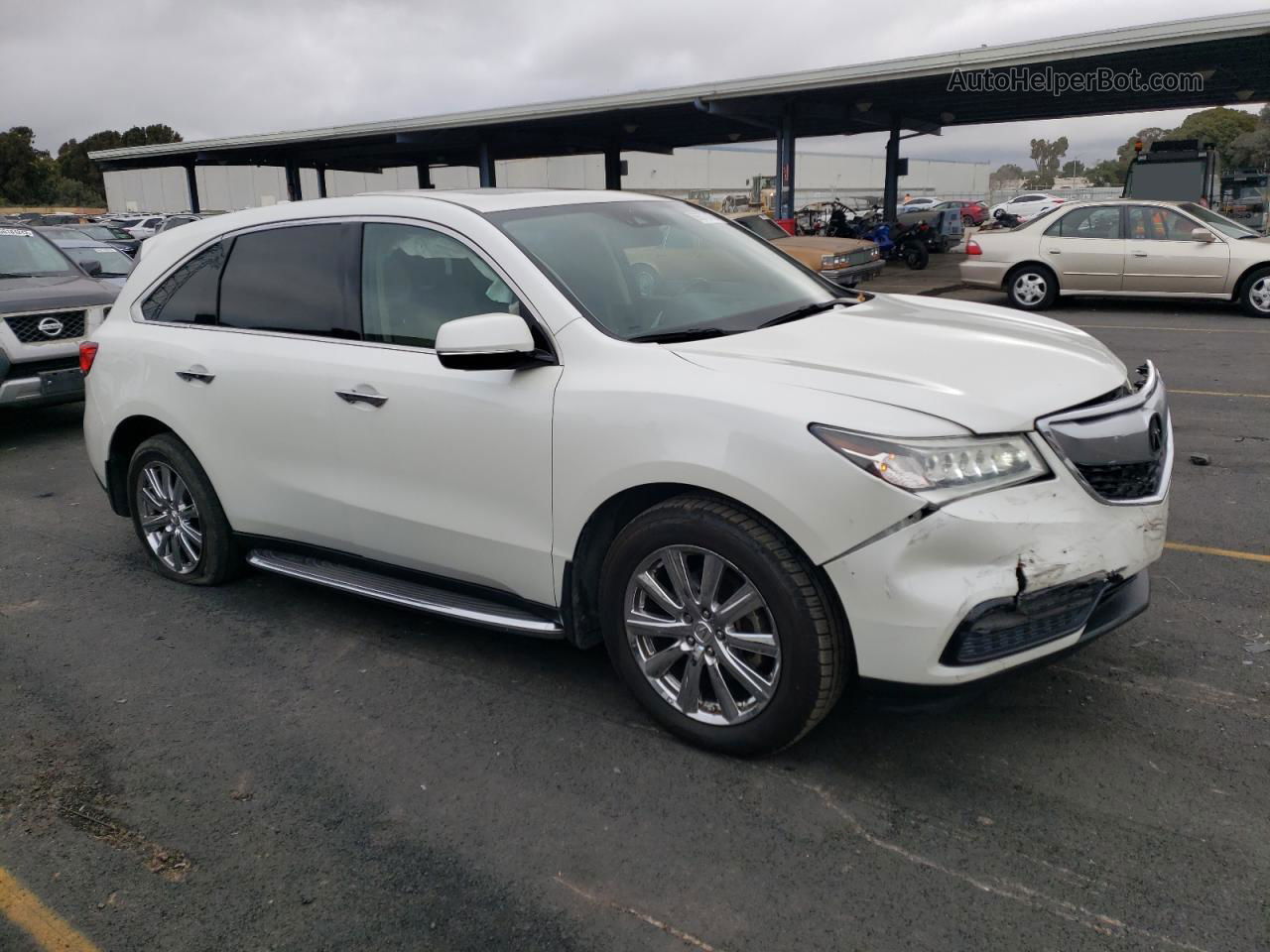 2016 Acura Mdx Technology White vin: 5FRYD3H44GB002473