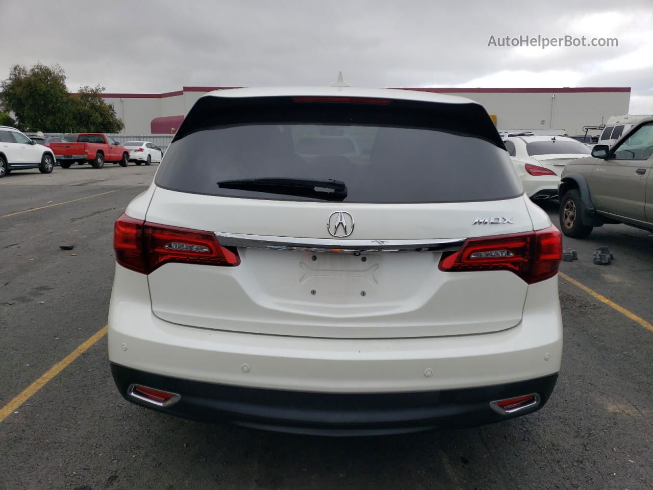 2016 Acura Mdx Technology White vin: 5FRYD3H44GB002473