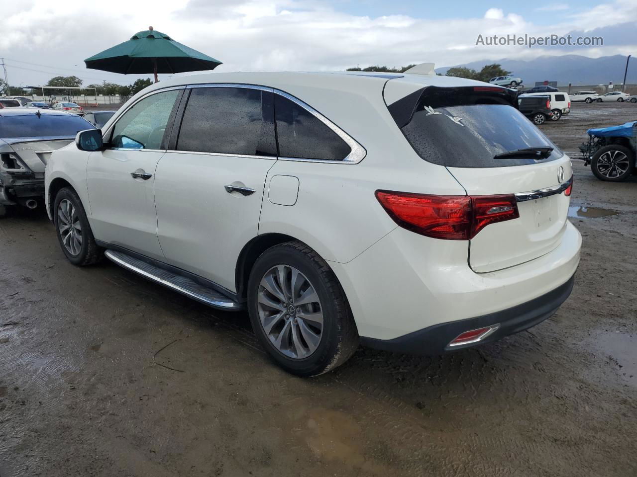 2016 Acura Mdx Technology White vin: 5FRYD3H44GB007009