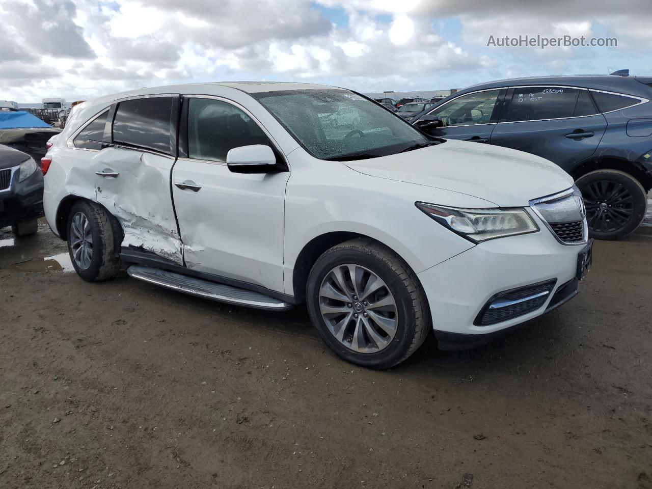 2016 Acura Mdx Technology White vin: 5FRYD3H44GB007009