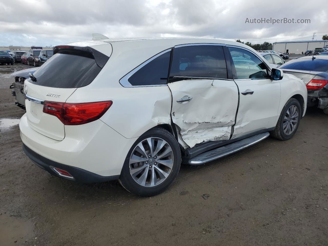 2016 Acura Mdx Technology White vin: 5FRYD3H44GB007009