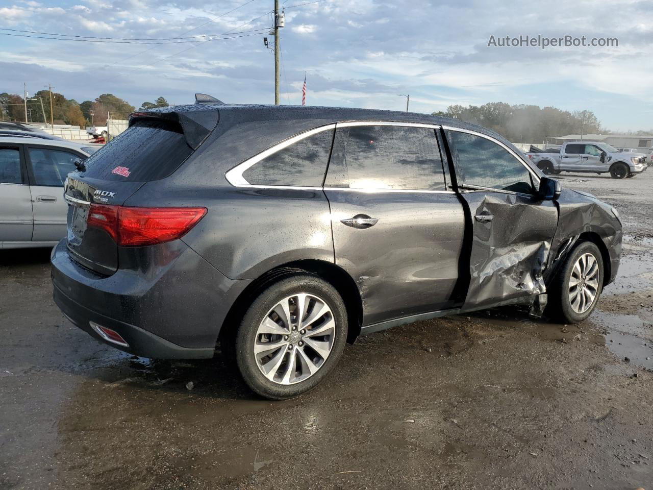 2016 Acura Mdx Technology Серый vin: 5FRYD3H44GB008323