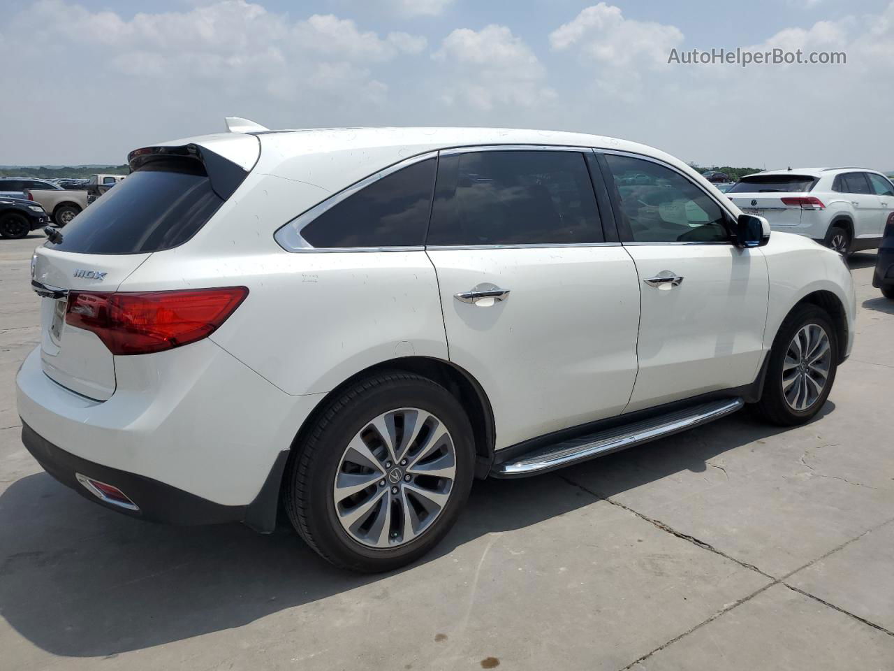 2016 Acura Mdx Technology White vin: 5FRYD3H44GB017877