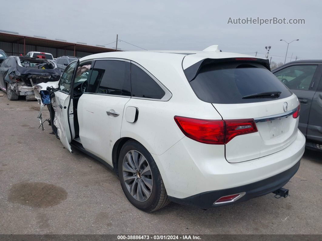 2016 Acura Mdx Technology   Acurawatch Plus Packages/technology Package White vin: 5FRYD3H45GB009724