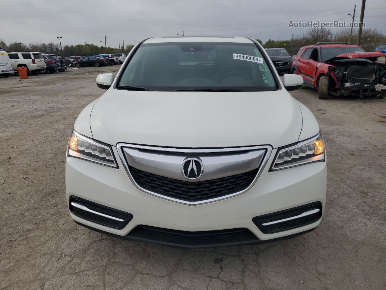 2016 Acura Mdx Technology White vin: 5FRYD3H45GB010081