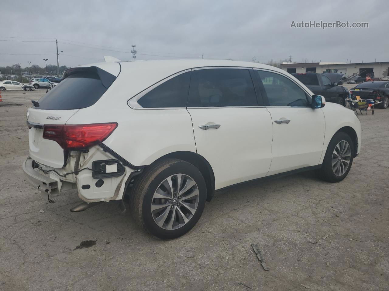 2016 Acura Mdx Technology White vin: 5FRYD3H45GB010081