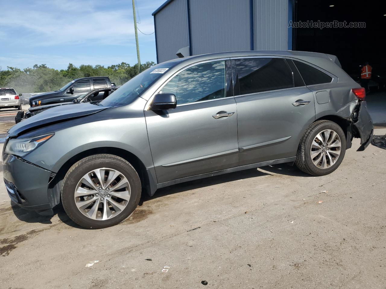 2016 Acura Mdx Technology Угольный vin: 5FRYD3H45GB013028