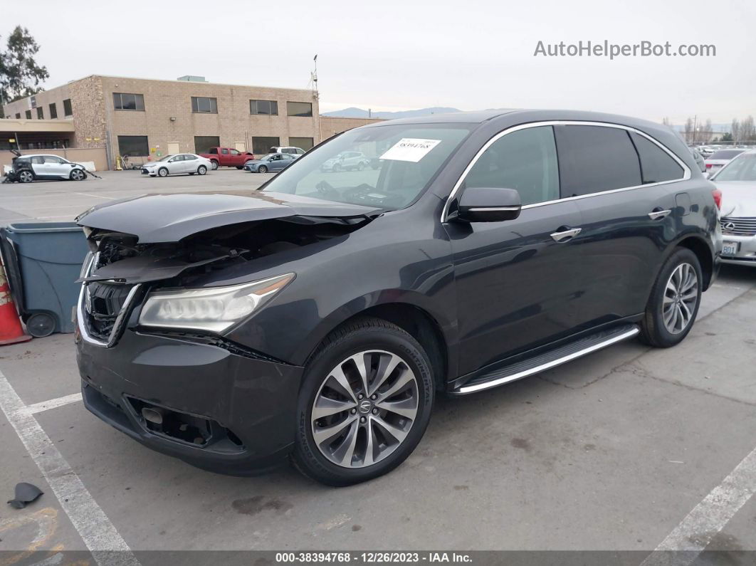 2016 Acura Mdx Technology   Acurawatch Plus Packages/technology Package Черный vin: 5FRYD3H46GB020134