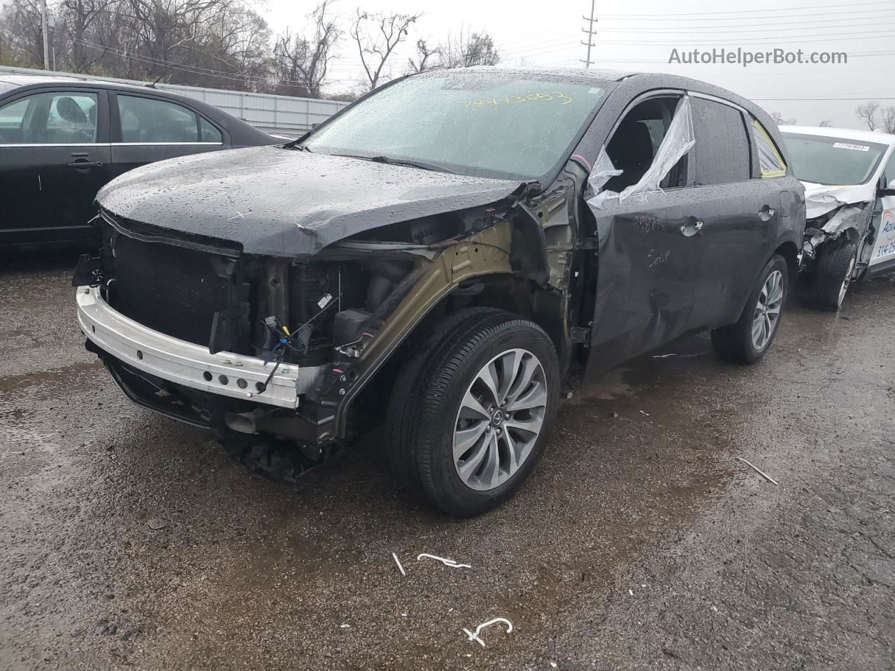 2016 Acura Mdx Technology Черный vin: 5FRYD3H47GB005139