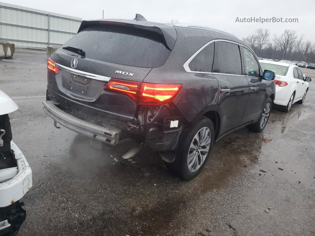 2016 Acura Mdx Technology Черный vin: 5FRYD3H47GB005139