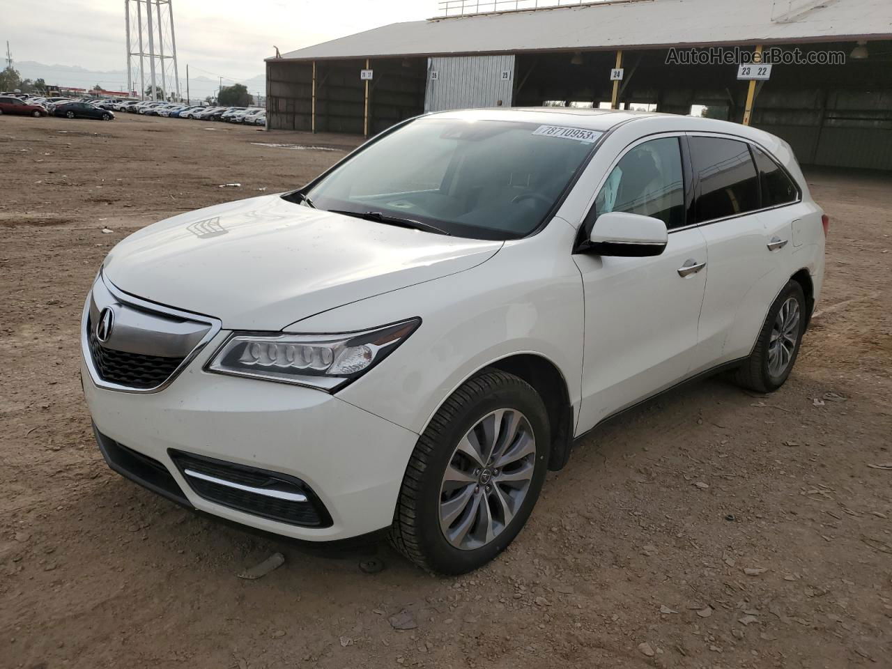 2016 Acura Mdx Technology White vin: 5FRYD3H47GB014097