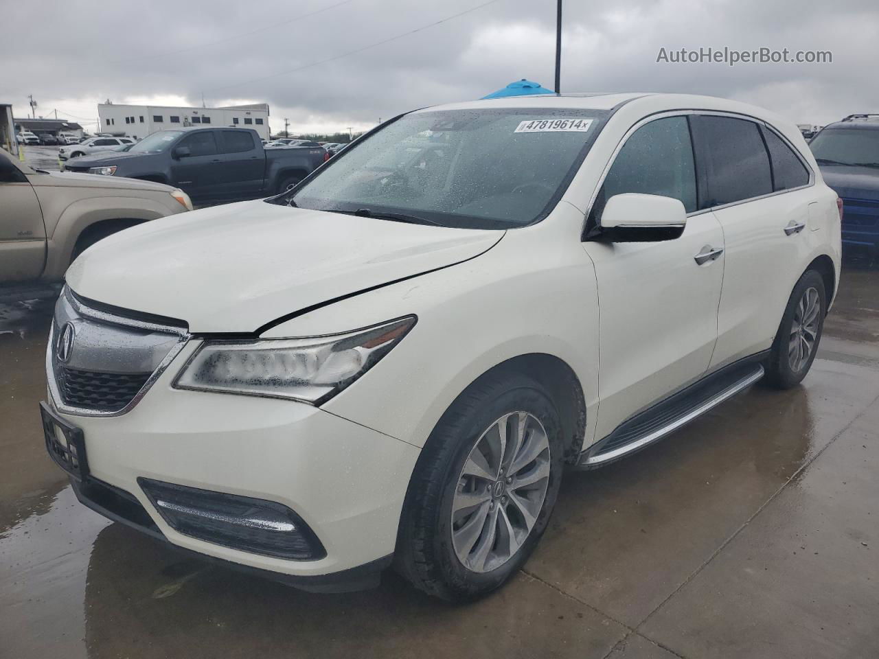 2016 Acura Mdx Technology White vin: 5FRYD3H48GB008566