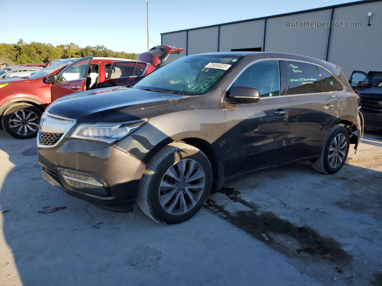 2016 Acura Mdx Technology Серый vin: 5FRYD3H48GB013010