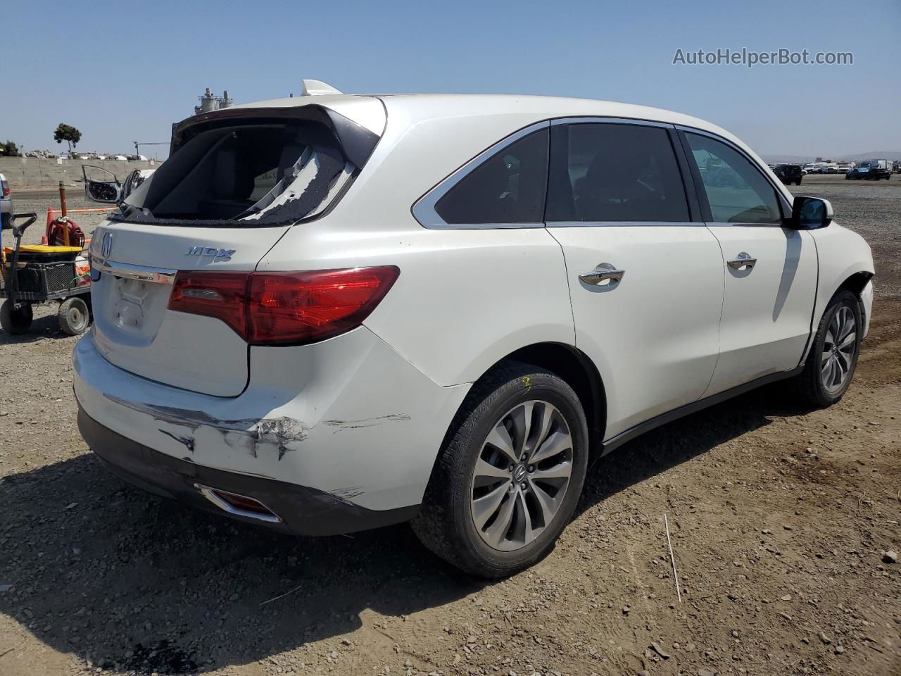 2016 Acura Mdx Technology White vin: 5FRYD3H49GB007197