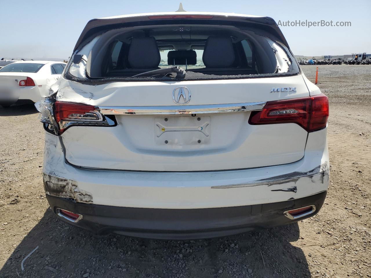 2016 Acura Mdx Technology White vin: 5FRYD3H49GB007197